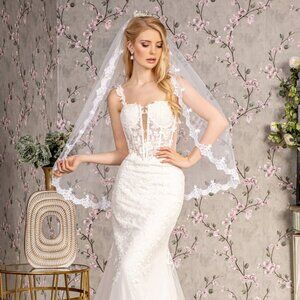 NEW LONG FORMAL SLEEVELESS MERMAID DRESS WITH STRAIGHT ACROSS NECKLINE GL3478